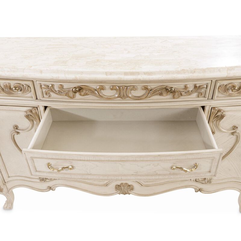 Michael Amini Platine de Royale Sideboard - Champagne