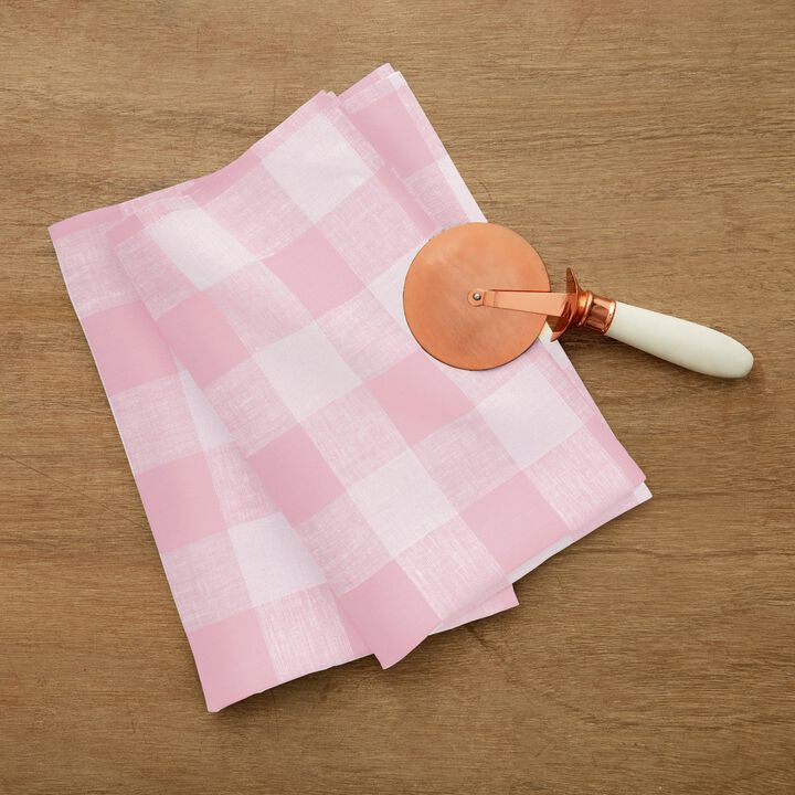 Linen Kitchen Towels - Buffalo Check