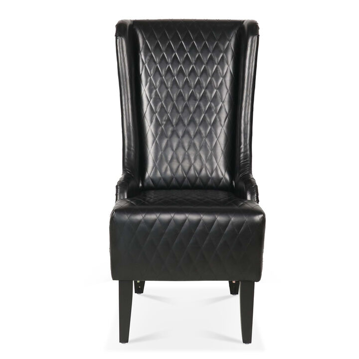 Montzi  Faux Leather Accent Chair