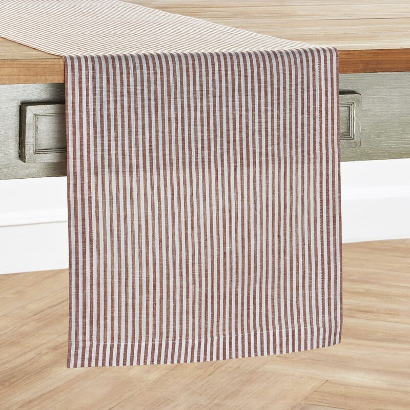 Linen Table Runner - Narrow Stripe image number 1