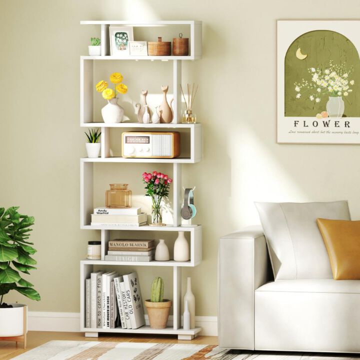 Hivvago 6-Tier Bookcase with Anti-Tipping Kit