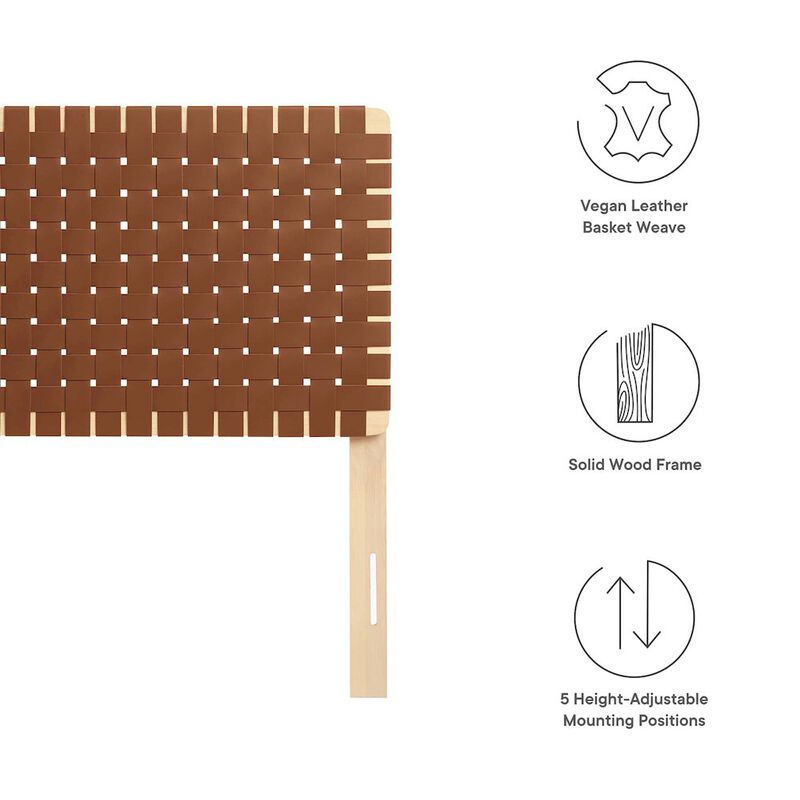 Sparta Weave Vegan Leather Twin Headboard image number 2