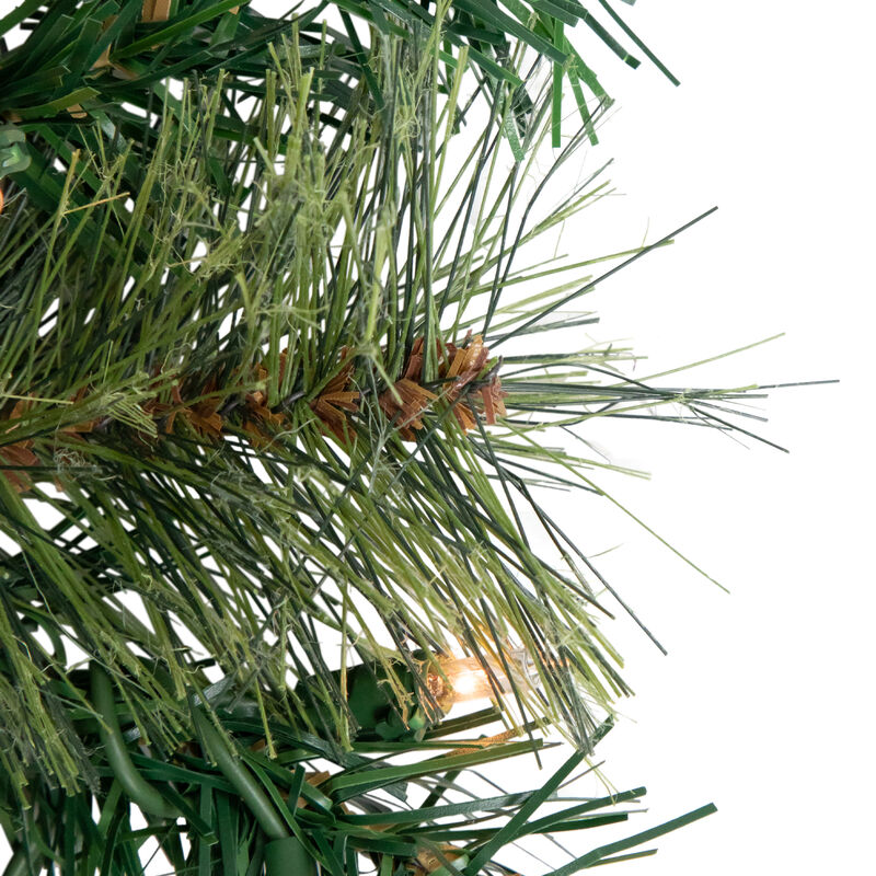 Pre-Lit Oregon Cashmere Pine Artificial Christmas Wreath  36-Inch  Clear Lights image number 2