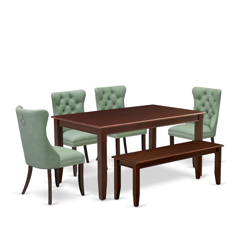 6 Piece Dining Room Table Set Consists of a Rectangle Kitchen Table