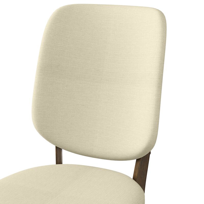 HL Home Furnishings Upholstered Oatmeal Tan Armless Dining Chairs (Set of 2)