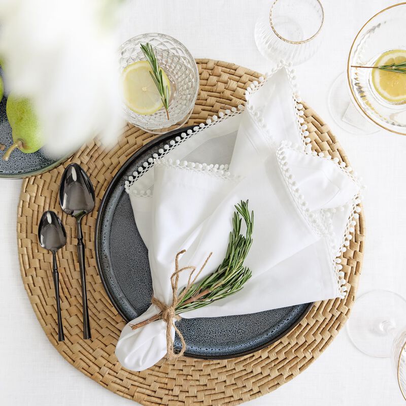 Solino Home Cotton Linen Dinner Napkins 20 x 20 Inch Set of 4 - Maddie