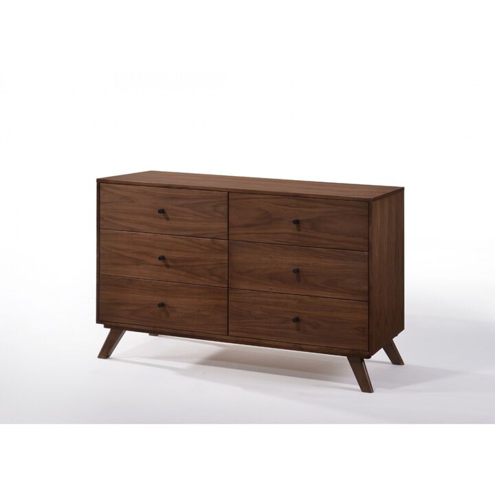 Addison Mid-Century Modern Walnut Dresser