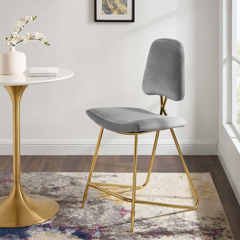 Ponder Performance Velvet Counter Stool image number 6