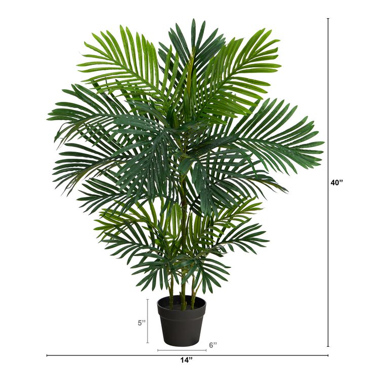 Hivvago 40 Inches Areca Artificial Palm Tree UV Resistant (Indoor/Outdoor)