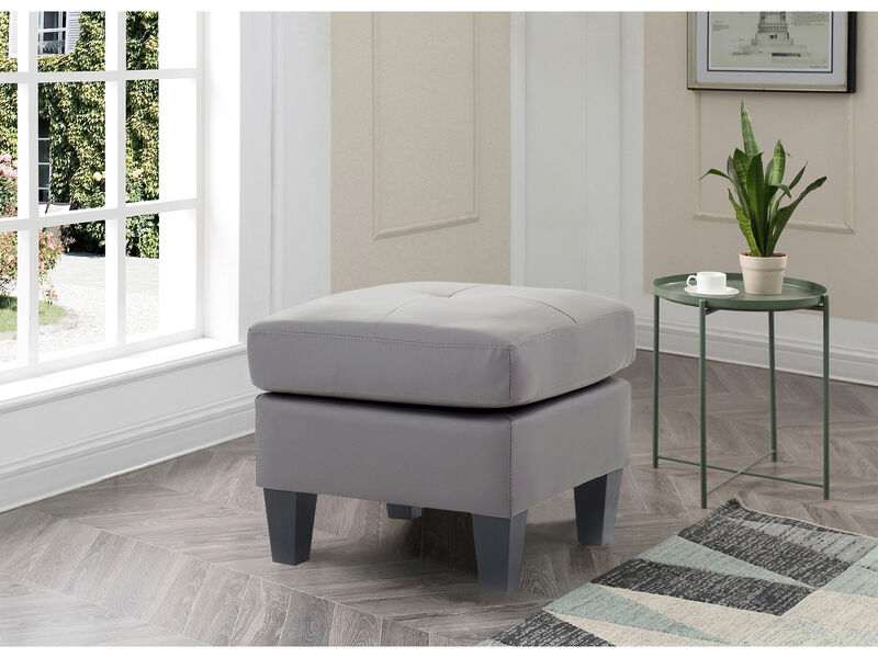 Newbury Faux Leather Upholstered Ottoman image number 2