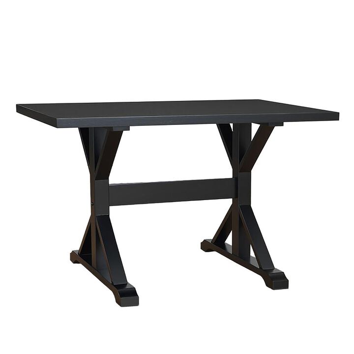 Carolina Living Delano Trestle Desk - Antique Black