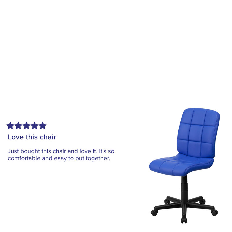 Clayton Mid-Back Quilted Vinyl Swivel Task Office Chair image number 2