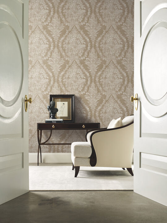 Charleston Damask Bronze Wallpaper