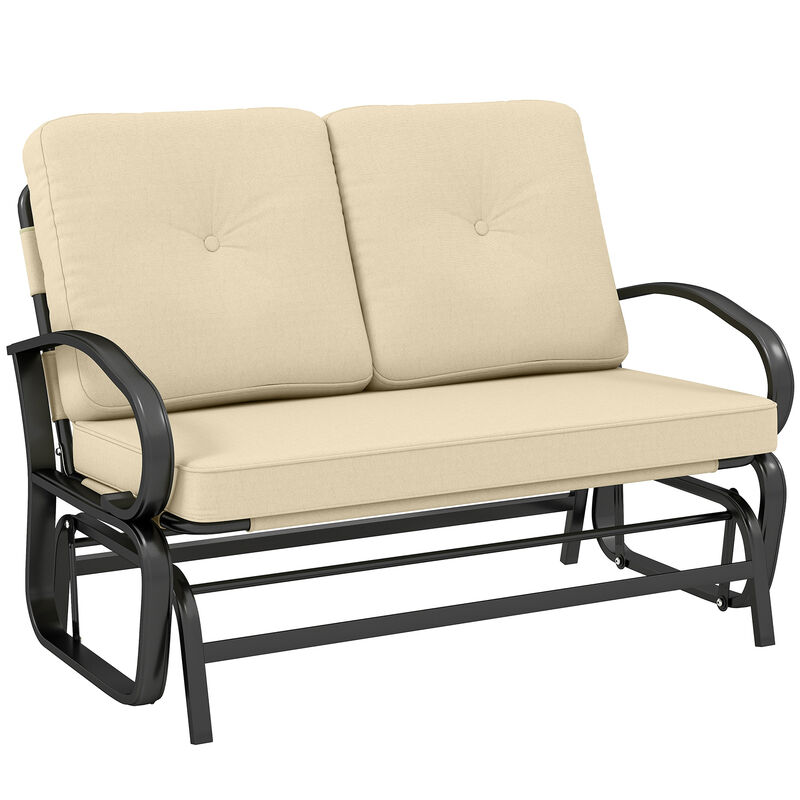 Hivvago 2-Person Outdoor Glider Bench with Cushions image number 0