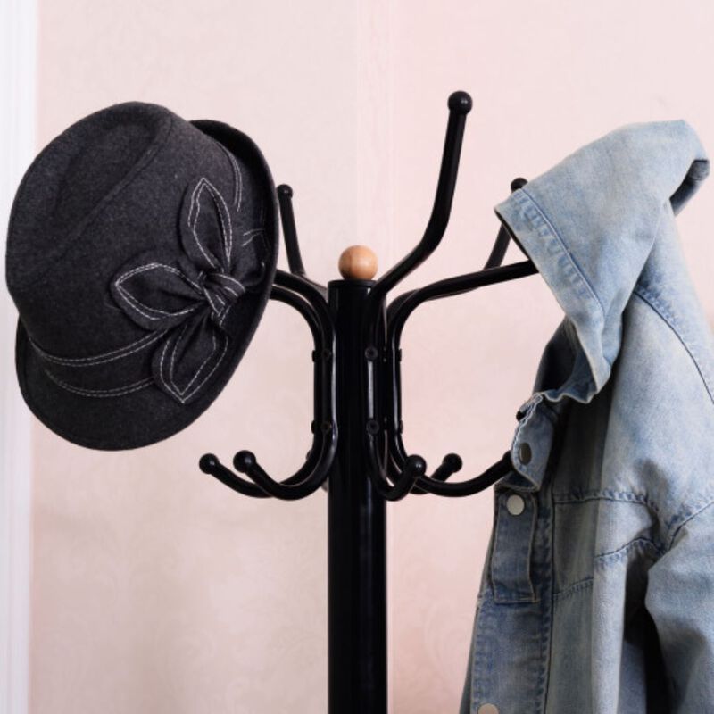 Vintage Metal Coat Hat Tree Stand Clothes Hanger image number 3