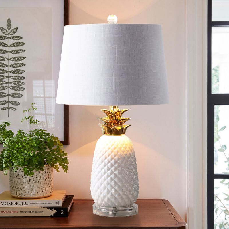 Pineapple Ceramic LED Table Lamp