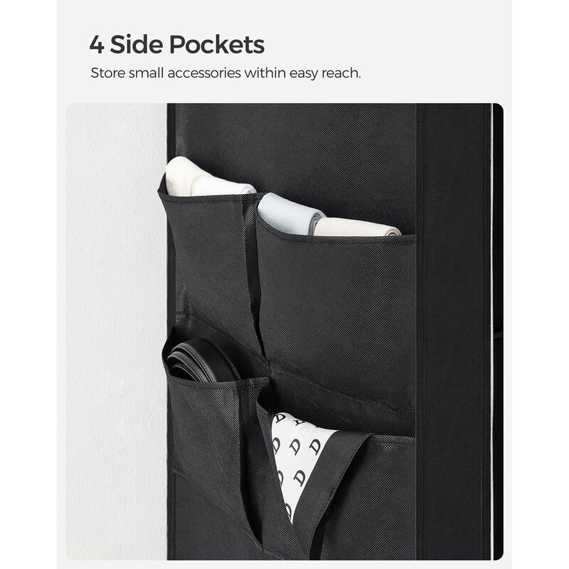 Portable Closet Wardrobe with 4 Hanging Rods and Shelves &ndash; Freestanding Clothes Organizer for Bedroom or Storage Room