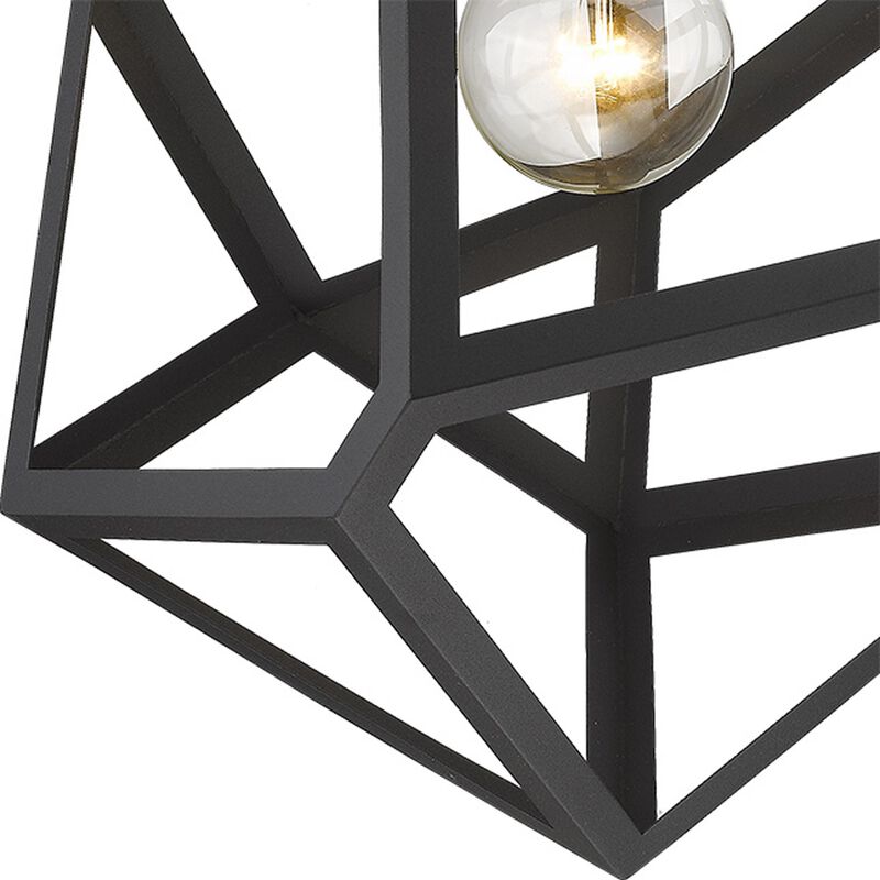 Hivvago Hedron 1-Light Matte Black Pendant