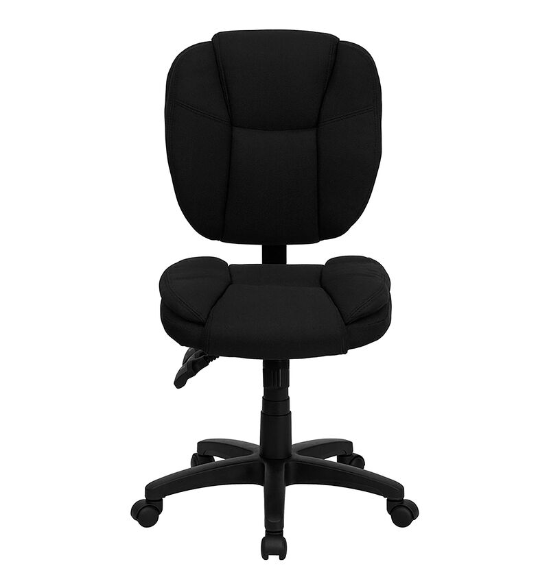 Caroline Mid-Back Fabric Multifunction Swivel Ergonomic Task Office Chair with Pillow Top Cushioning image number 4