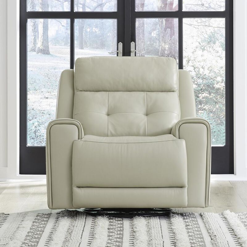 Liberty Furniture Swivel Glide Power Recliner, Power Headrest, Lumbar image number 1