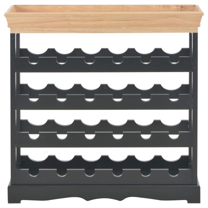 vidaXL Wine Cabinet Black 27.6x8.9x27.8 MDF