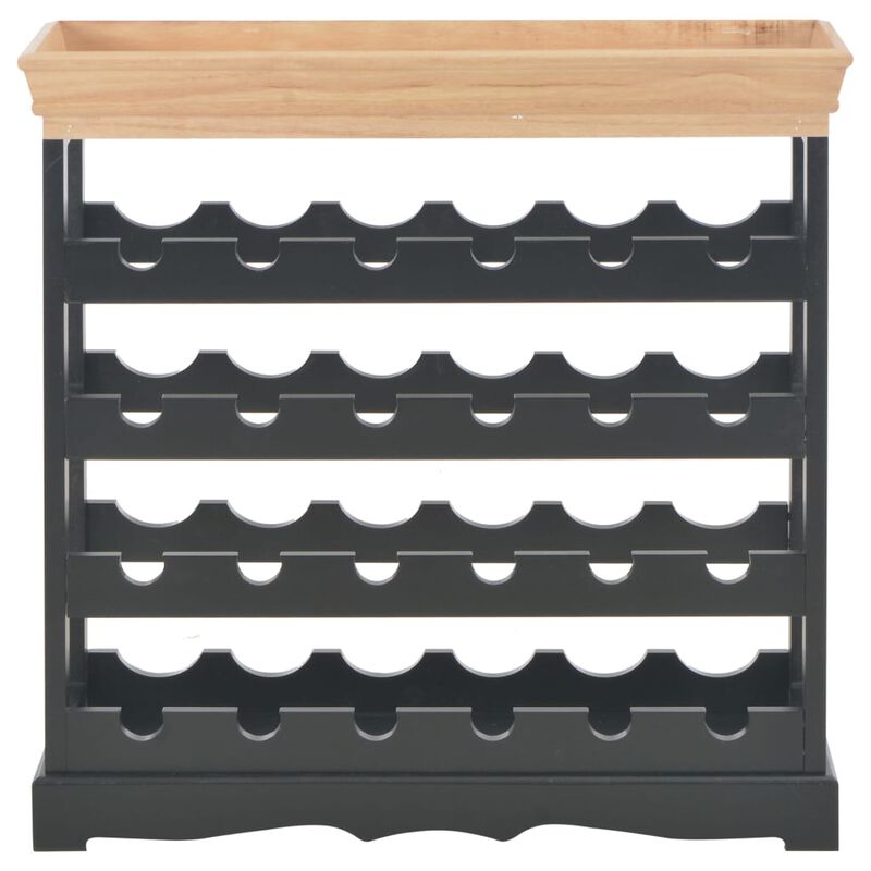 vidaXL Wine Cabinet Black 27.6x8.9x27.8 MDF