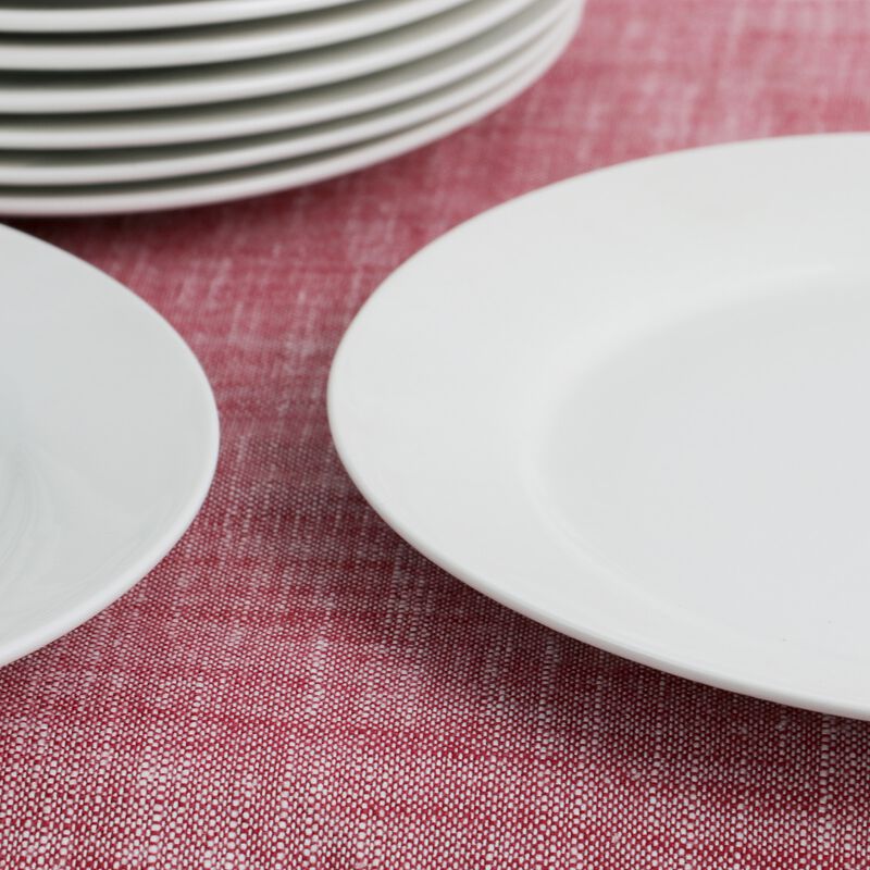 Gibson Home Noble Court 7.5 inch Dessert Plate Set in White, Set of 12