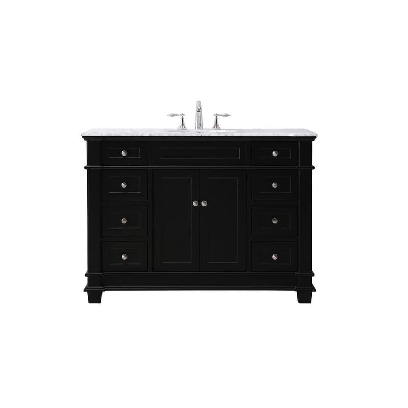 Elegant Kitchen and Bath 48 inch Single bathroom vanity set in black