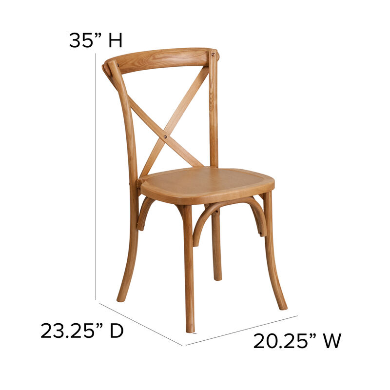 Wood Cross Back Chairs image number 5