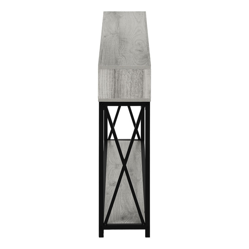 Monarch Specialties I 3572 Accent Table, Console, Entryway, Narrow, Sofa, Living Room, Bedroom, Metal, Laminate, Grey, Black, Contemporary, Modern image number 5