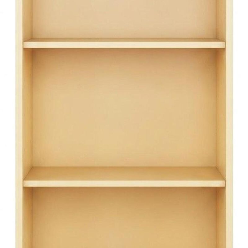 HomeRoots Solid Wood Adjustable Three Tier Library Bookcase image number 2
