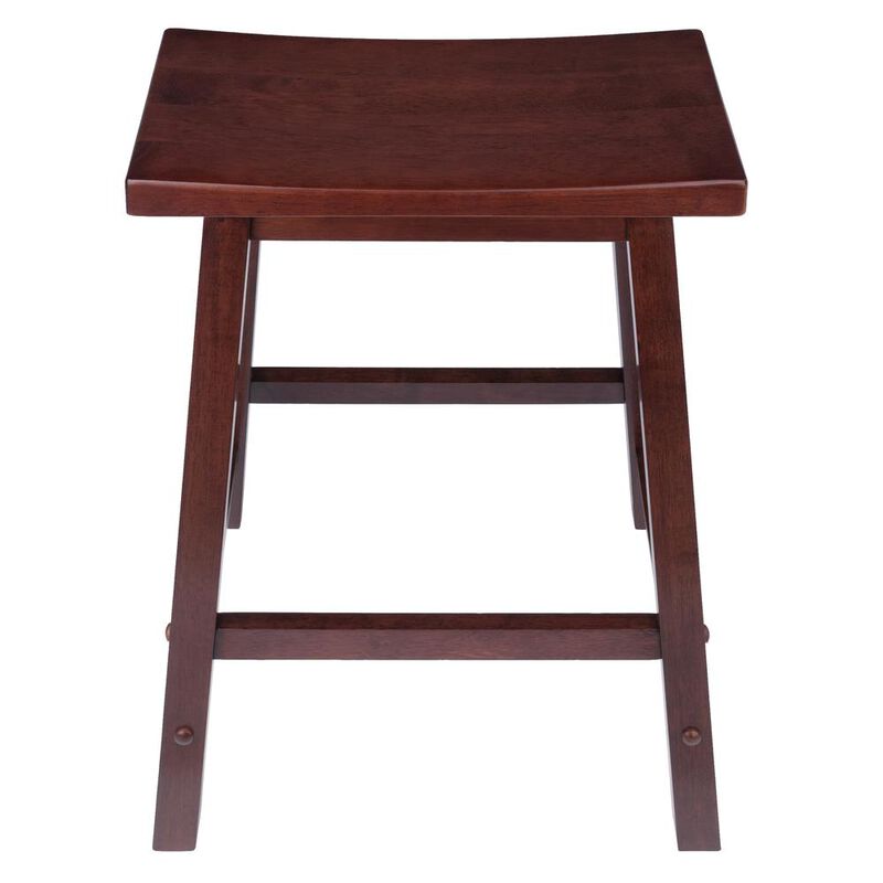 Satori 24" Saddle Seat Bar Stool Antique Walnut
