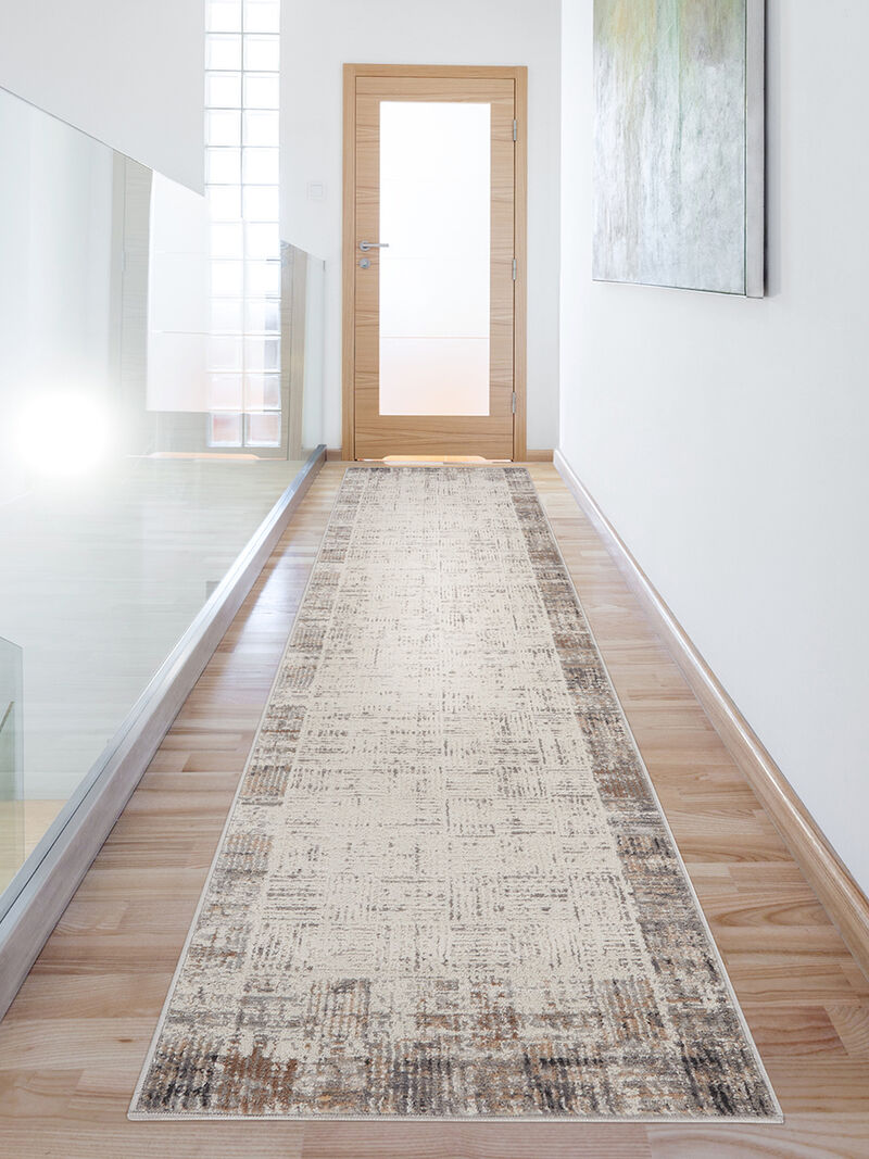 Elation ETN05 Ivory/Gray 2'3" x 7'6" Rug