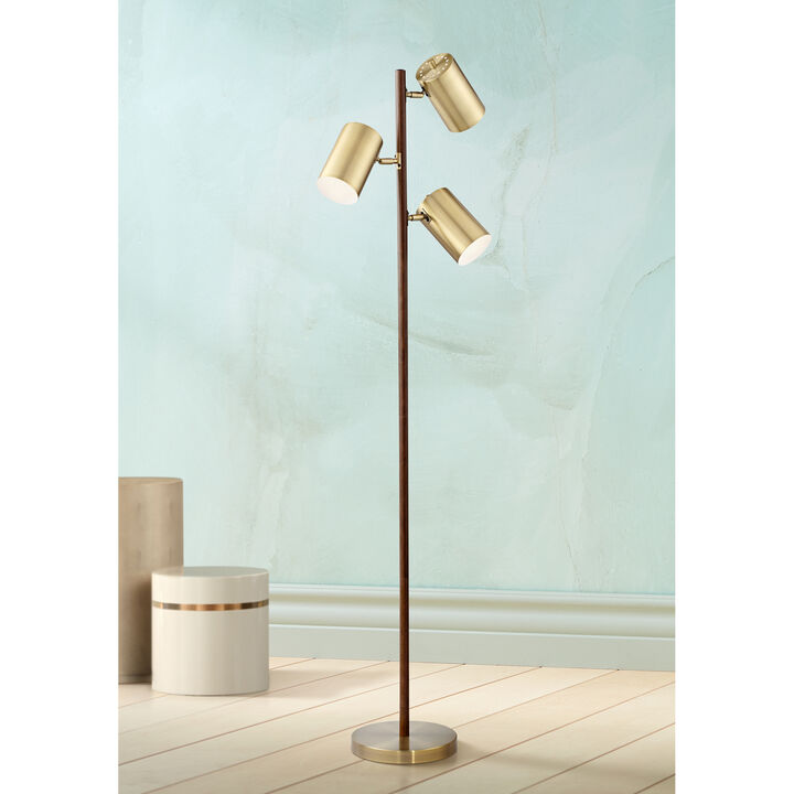 Donatello Walnut Floor Lamp