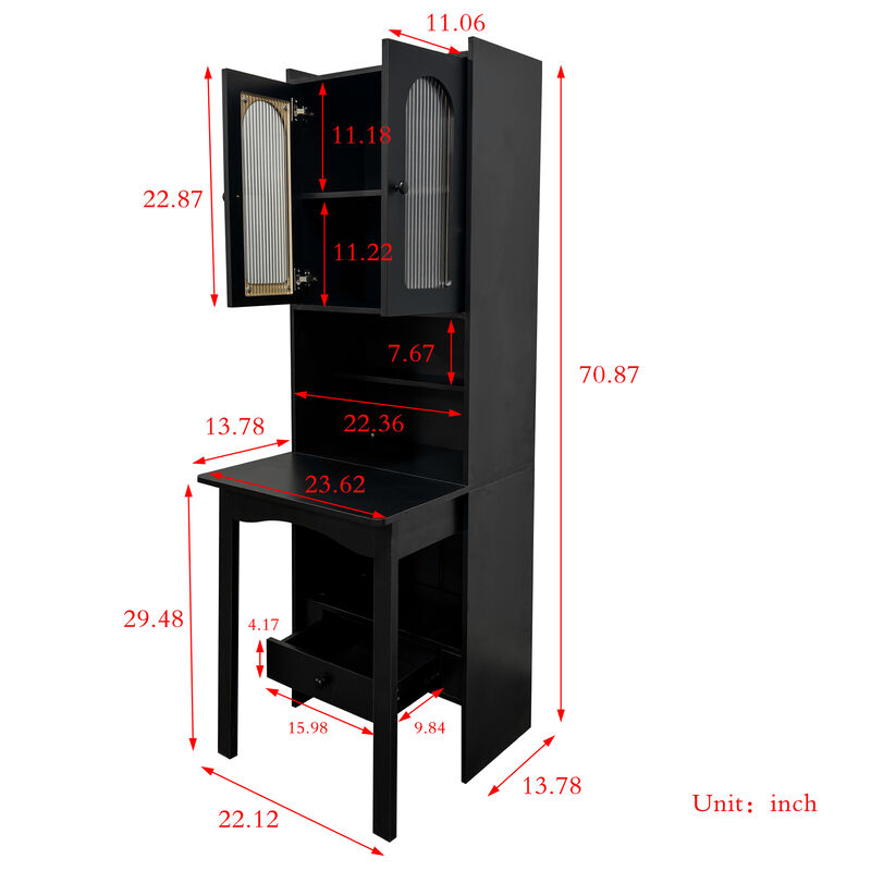 Gwafto Fold-Out  Desk Cabinet image number 9