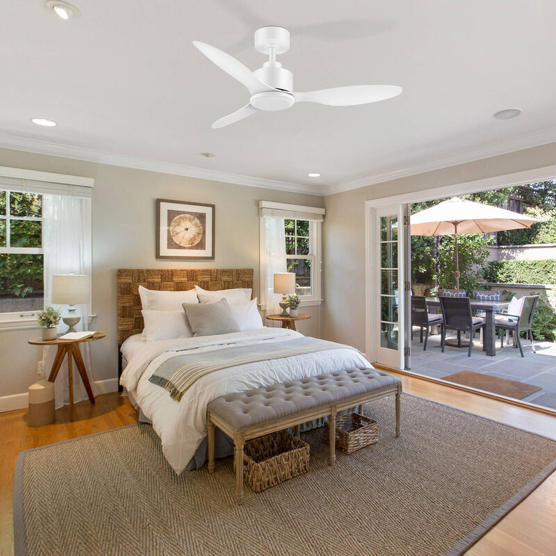 Breezary 42" Ceiling Fan No Light, 3 Blades, DC Motor, 6 Speeds, Remote Control, Reversible image number 9