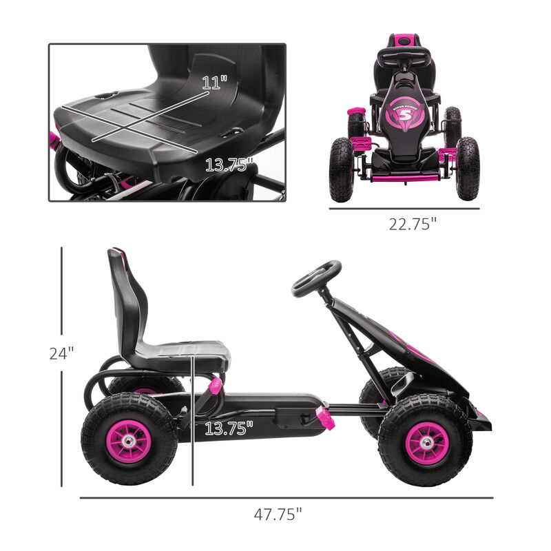 BreeBe Ergonomic Pedal Go Kart Kids Ride-on Toy with Tough, Wear-Resistant Tread image number 2