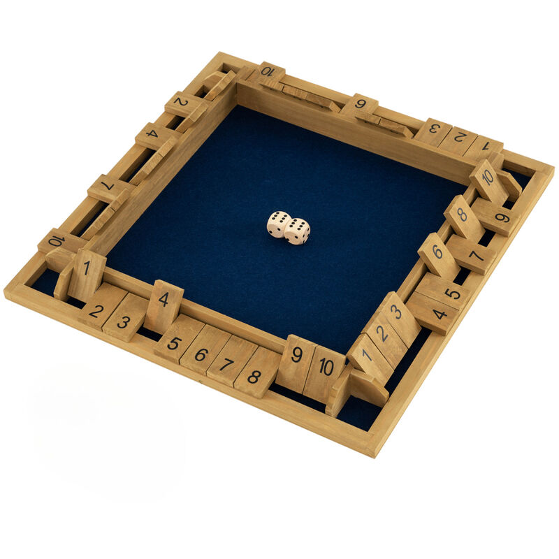 Extra Large Wooden Shut the Box Game for 2 to 4 Players for Home Game Room-Natural image number 0