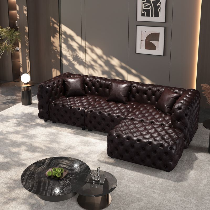 105.7" Modular Sectionals with 1 Ottoman image number 2