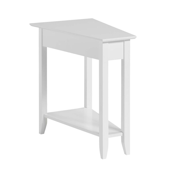 Convenience Concepts American Heritage Wedge End Table, 24"L x 16"W x 24"H, White