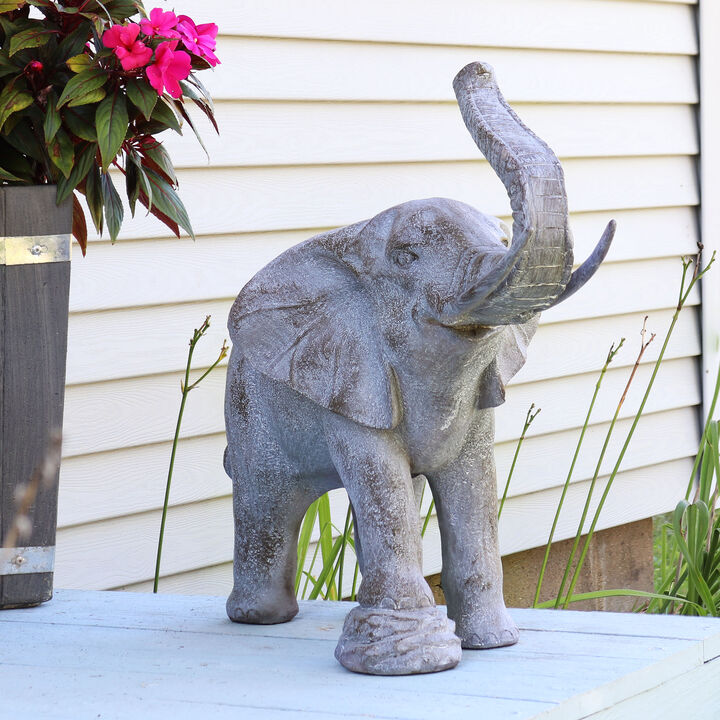 Sunnydaze Elijah the Excellent Indoor/Outdoor Elephant Statue - 18.5 in