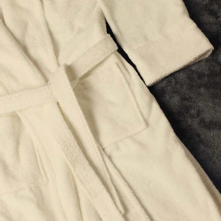 Soft Classic Men&rsquo;s Bathrobe in Turkish Cotton with Adjustable Waist Belt