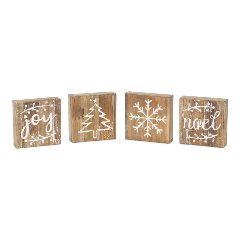Christmas Plaque Set of 8 - Decor for Christmas Celebrations