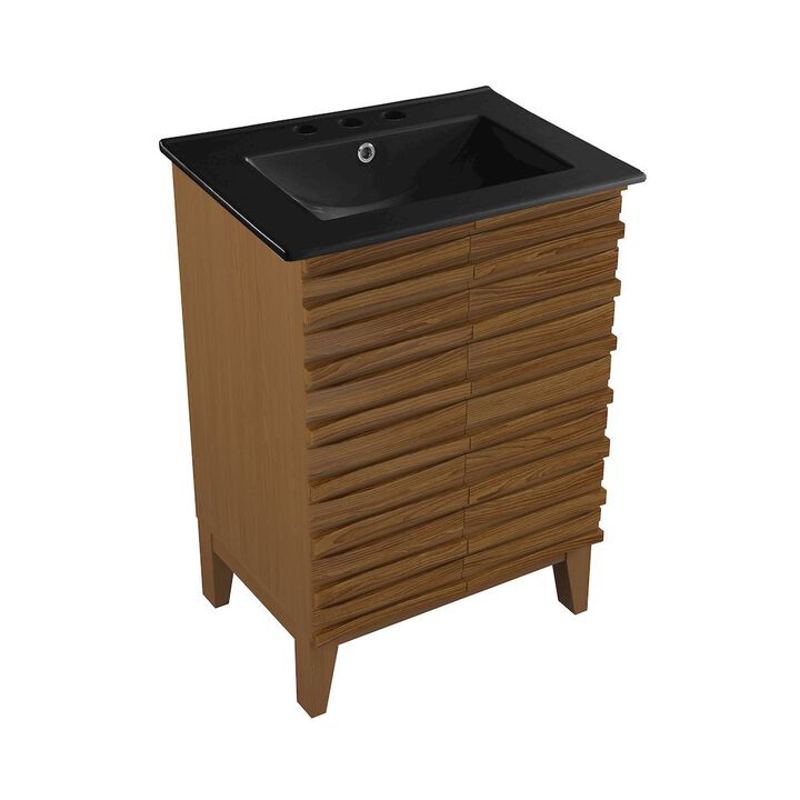 Cascade 24 in. Bathroom Vanity with 3-Hole Ceramic Sink Top