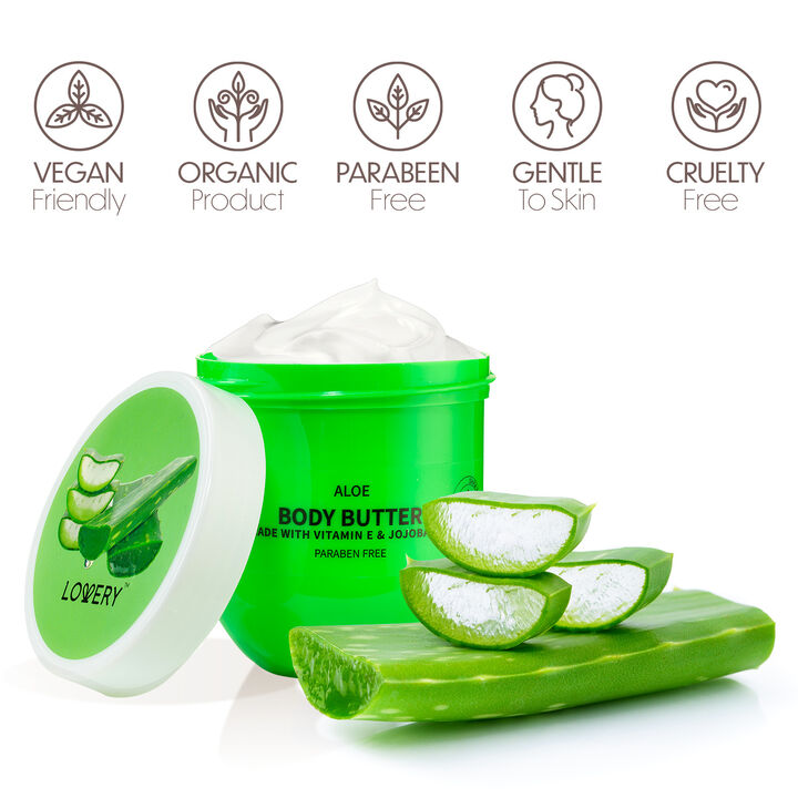 Lovery Aloe Body Butter - Ultra Hydrating Shea Butter Body Cream
