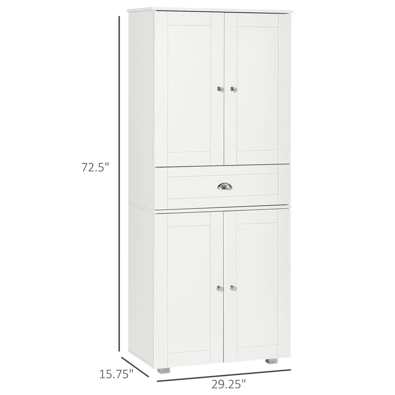 Modern Tall Cupboard Organizer with Adjustable Shelf Options and Elevated Base