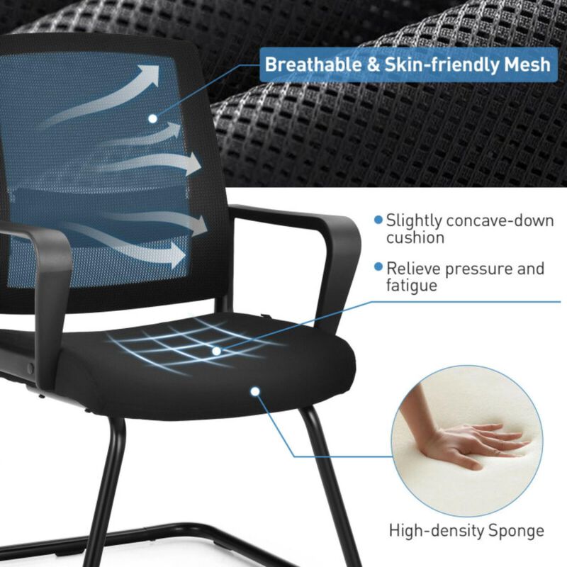 Hivvago Set of 2 Conference Chairs with Lumbar Support