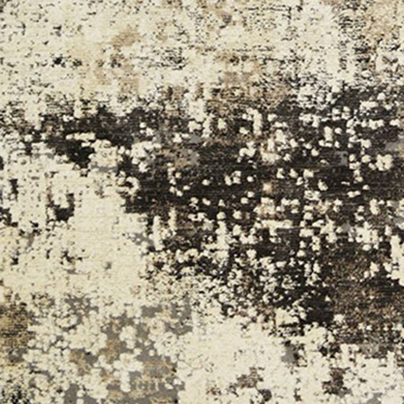 HomeRoots Abstract Distressed Area Rug With Fringe image number 2