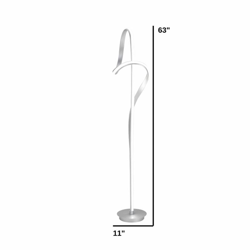 Budapest Floor Lamp Chrome Metal Dimmable Integrated LED