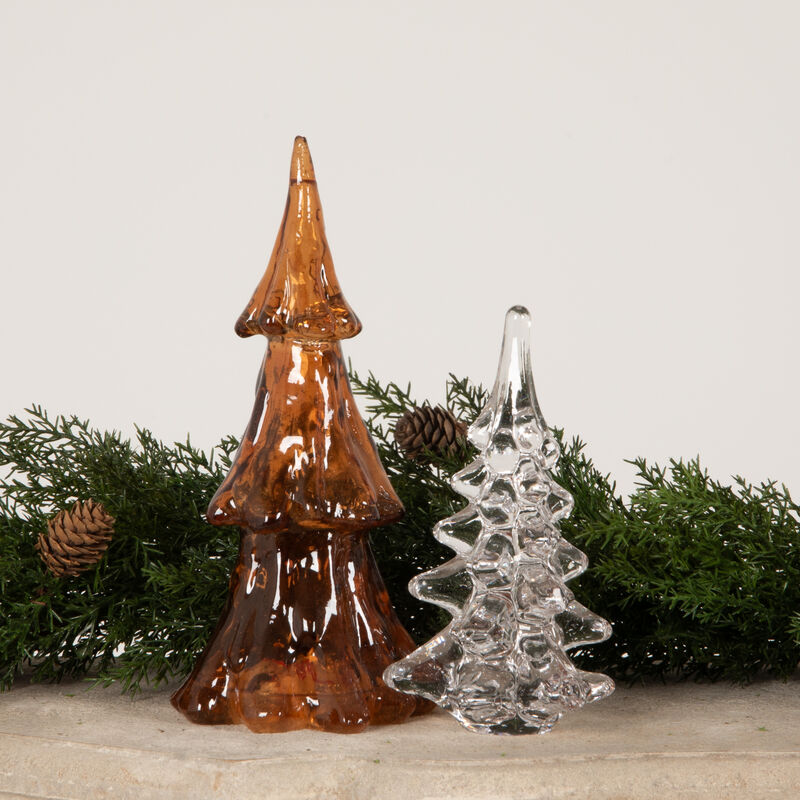 Mini Glass Christmas Tree Decor, Clear image number 2